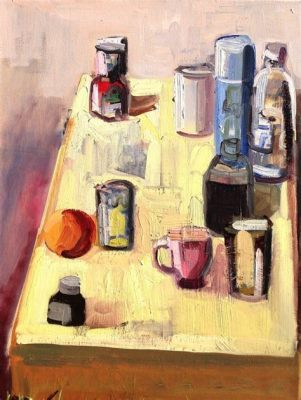 The Yellow Tablecloth - A Vibrant Still Life Exploding With Texture and Emotion!